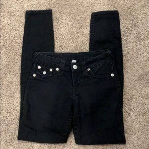 True Religion Black Skinny Jeans 26